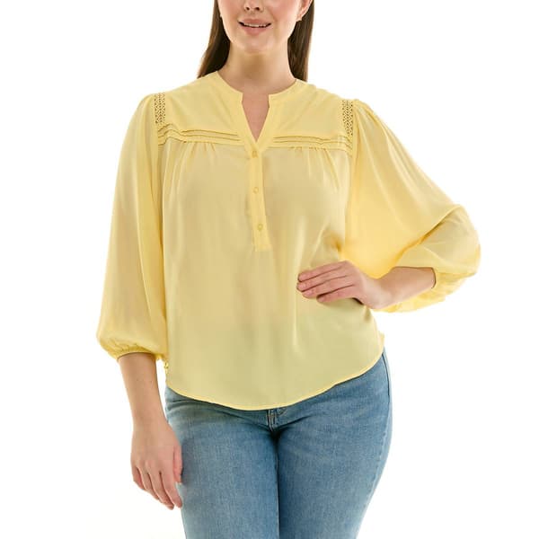 Womens Zac & Rachel Bracelet Sleeve Solid Crepe - image 