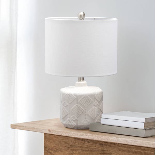 Lalia Home Contemporary Bohemian Ceramic Bedside Table Lamp