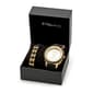 Mens Steeltime Black Rubber &amp; Gold Plated Watch - 954-003-BW - image 1