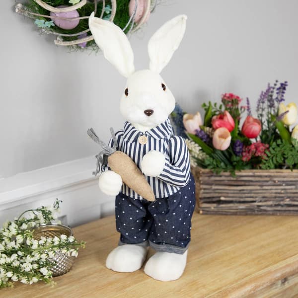Northlight Seasonal Standing Boy Bunny w/ Carrot Easter Figurine