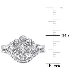 Diamond Classics™ 1/5ctw. Diamond Silver Bridal Ring Set
