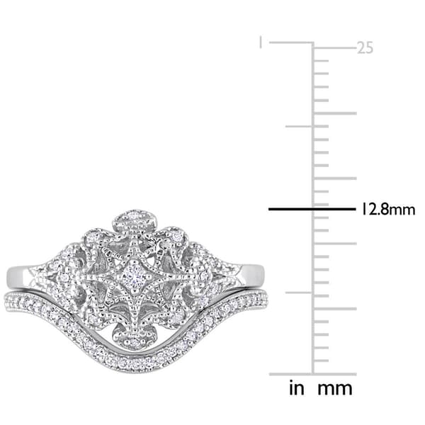 Diamond Classics™ 1/5ctw. Diamond Silver Bridal Ring Set