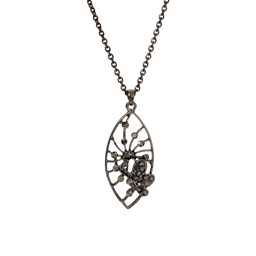 1928 Jewelry 16in. Pave Crystal Butterfly Necklace