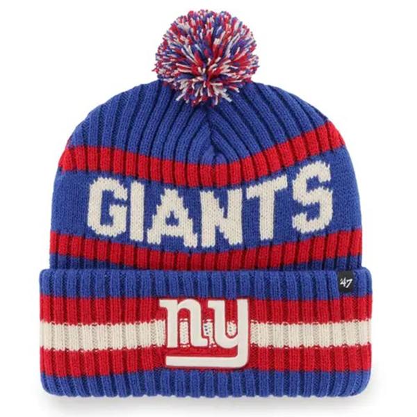 Mens ''47 Brand Giants Bering Cuff Knit Hat w/ Pom - image 