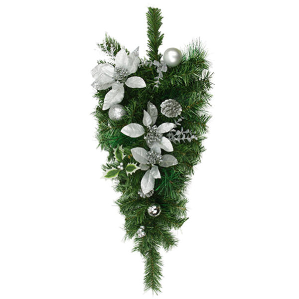 Northlight Seasonal 32in. Pre-Decorated Teardrop Swag - image 