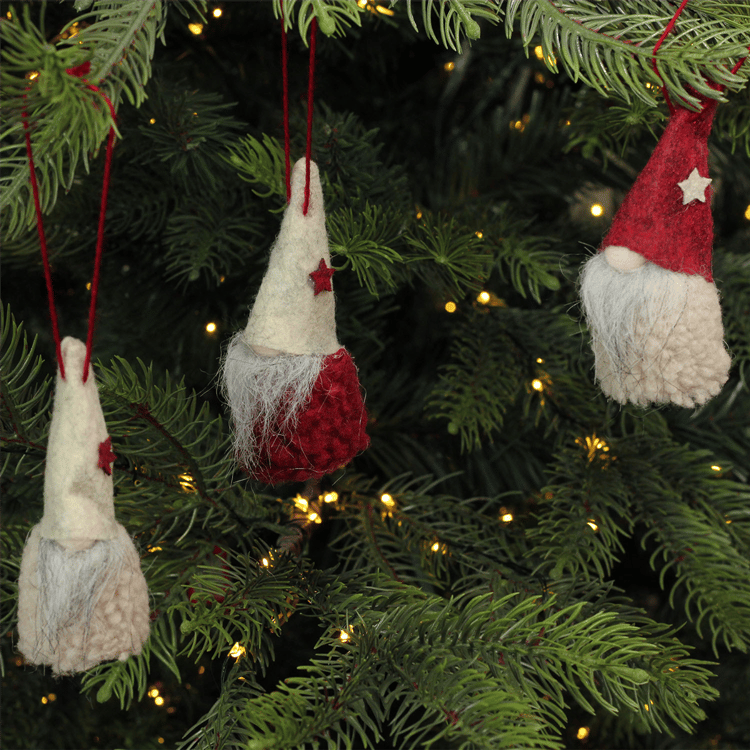 Northlight 3pk. Plush Gnome Hanging Christmas Ornaments