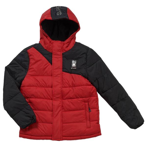 Boys (8-20) Spyder Circuit Puffer Jacket - Red - image 