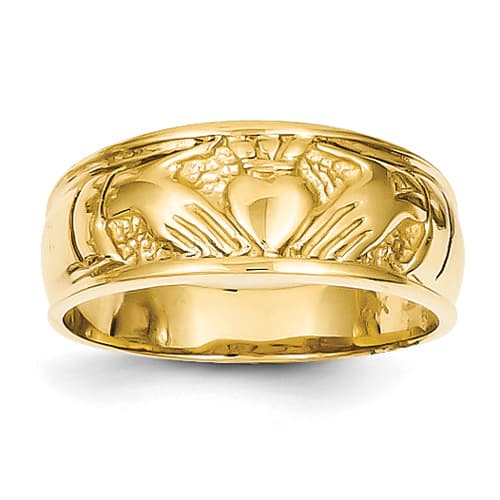 Mens Gold Classics™ 14kt. Claddaugh Band Ring
