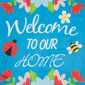 Northlight Welcome to Our Home Blue Floral Outdoor House Flag - image 4