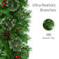 Puleo International 9ft. LED Warm White Artificial Pine Garland - image 5