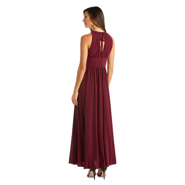 Womens R&M Richards Sleeveless Beaded Waist Gown