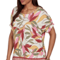 Petite Ruby Rd. Sedona Escape Short Sleeve Leaf Blouse - image 5