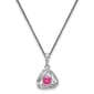 Gemstone Classics&#40;tm&#41; White Gold Pink Tourmaline Pendant Necklace - image 1