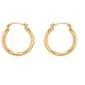 10kt. Yellow Gold Polished Round Hoop Earrings - image 1