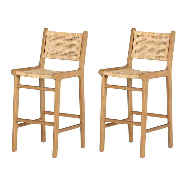 South Shore Balka Rattan Bar Stool - Set of 2