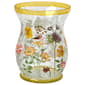 Transpac Yellow Summer Flower Crackle Hurricane - image 1