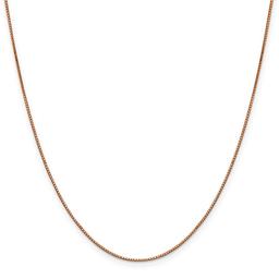 Gold Classics(tm) .9mm. Rose Gold Box Link Chain Necklace