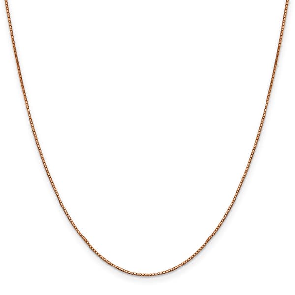 Gold Classics&#40;tm&#41; .9mm. Rose Gold Box Link Chain Necklace
