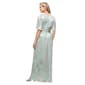 Womens SLNY Elbow Sleeve Floral Foil Gown - image 2
