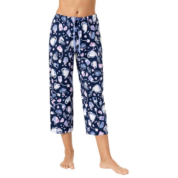 Womens HUE&#40;R&#41; Simmer Time Tea Capri Pajama Pants - image 
