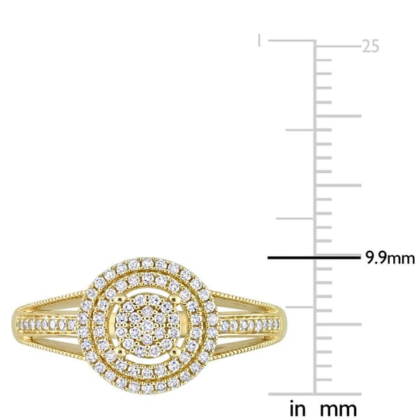 Sophia B 10kt. Gold 1/4ct. Diamond Cluster Halo Engagement Ring