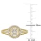 Sophia B 10kt. Gold 1/4ct. Diamond Cluster Halo Engagement Ring - image 5
