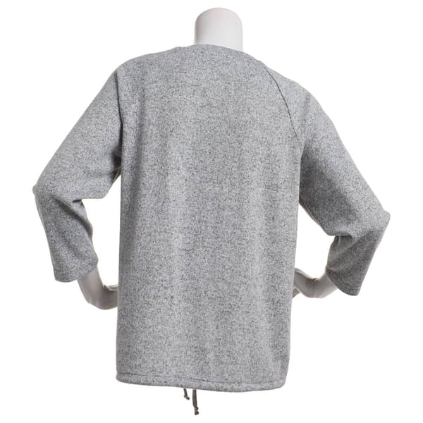 Plus Size Architect&#174; 3/4 Sleeve Marled Drawstring Hem Tee