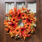 Northlight Seasonal Leaves & Flowers Fall Wreath - image 2