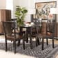 Baxton Studio Mina 2-Tone Dark Brown/Walnut Brown 5pc. Dining Set - image 7