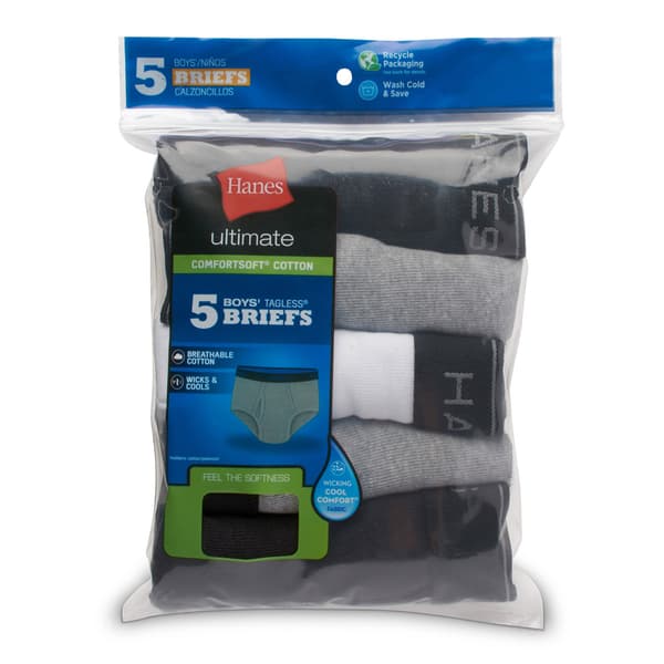 Boys (8-20) Hanes Ultimate® 5pk. Dyed Briefs