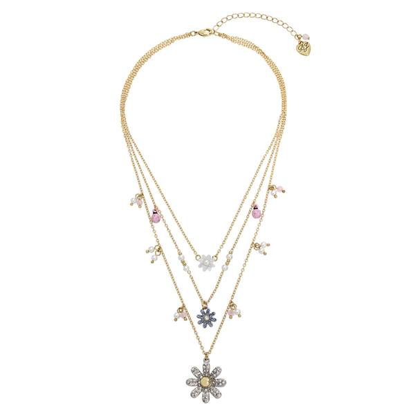 Betsey Johnson Daisy Layered Necklace - image 
