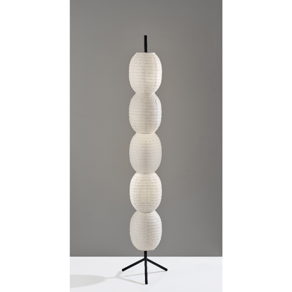 Adesso Lanai Floor Lamp with White Paper Shade