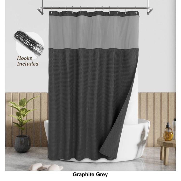Awesome Home Waterproof Polyester Honeycomb Dobby Shower Curtain