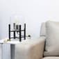 Simple Designs Black Wood Mounted Table Lamp w/Glass Shade - image 6