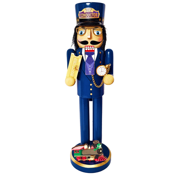 Santa''s Workshop 14in. North Pole Conductor Nutcracker