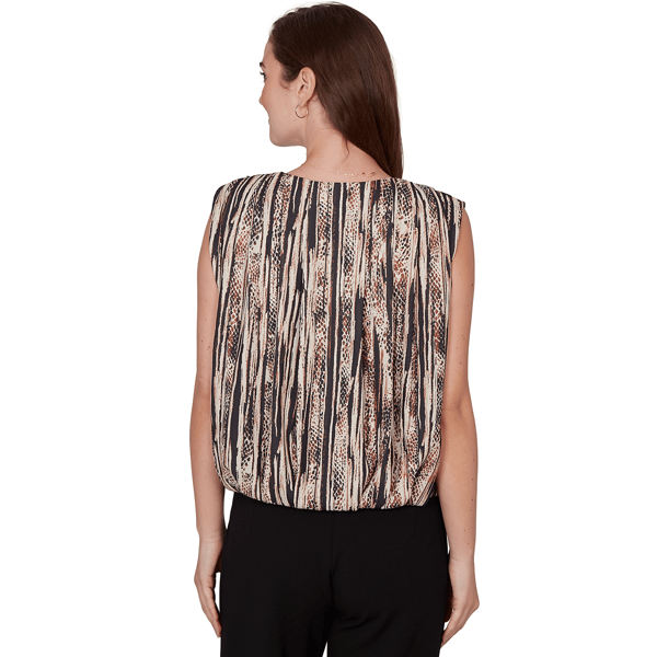 Plus Size Skye’s the Limit Terra Tropic Snake Print Blouse