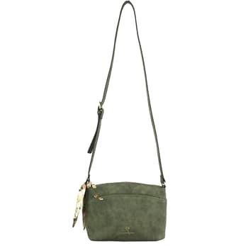 Nanette Lepore Ronnie Nubuck Double Zip Crossbody - Boscov's