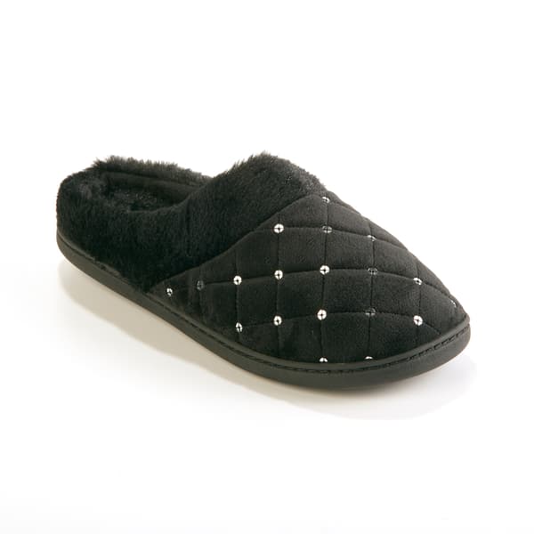 Womens Ellen Tracy Quilted Clog Slippers with Sequins - image 