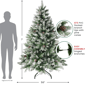 Northlight 7ft. Medium Flocked Angel Pine Christmas Tree - image 6