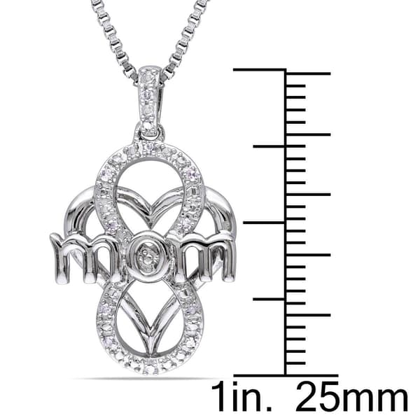 Sophia B Sterling Silver 0.06ct. Diamond Infinity Heart Pendant