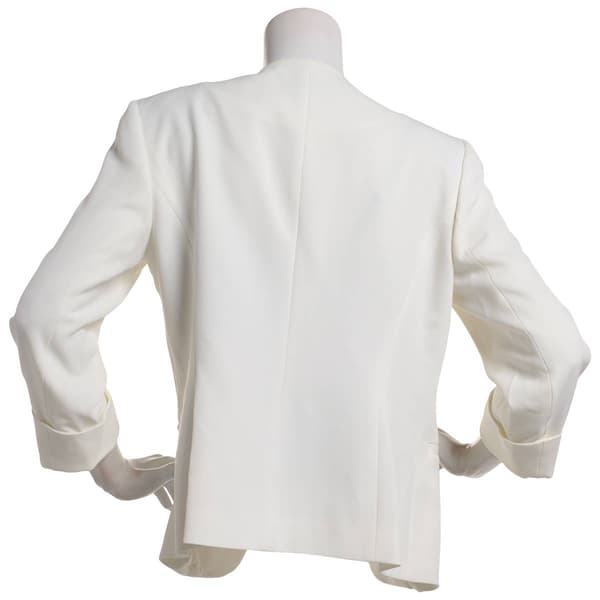 Womens Kasper Solid 3/4 Sleeve Open Jacket