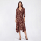 Womens Perceptions 3/4 Sleeve ITY Floral Faux Wrap Dress - image 2
