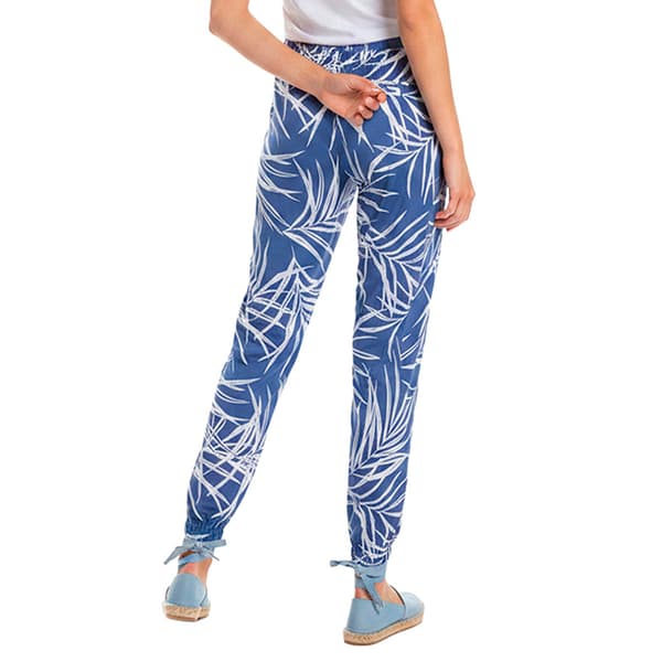 Petite Robert Louis Pull On Tie Waist Leaf Silky Knit Jogger