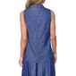 Womens Nautica Short Sleeve Button Front Chambray Shirt - image 2