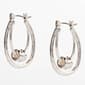 Design Collection Silver-Tone Double Hoop Earrings - image 1
