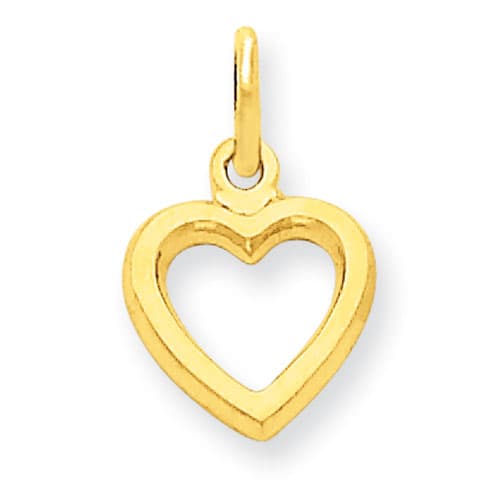 Gold Classics™ 14kt. Polished Flat Heart Pendant