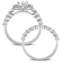 Gemstone Classics™ Sterling Silver 1 3/5ctw. Moissanite Set