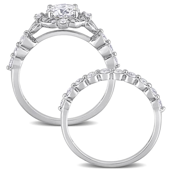Gemstone Classics™ Sterling Silver 1 3/5ctw. Moissanite Set