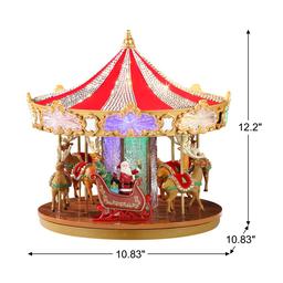 Mr. Christmas 12in. Animated Crystal Very Merry Carousel
