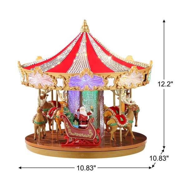Mr. Christmas 12in. Animated Crystal Very Merry Carousel
